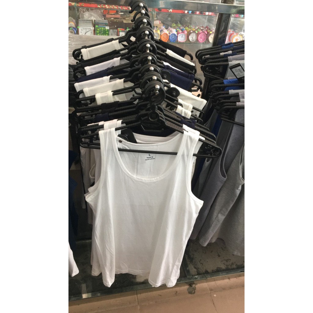 Áo lót nam may ô sát nách 100% cotton có size cho người 75kg | BigBuy360 - bigbuy360.vn