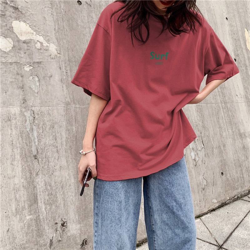 Áo Thun tay lỡ 3 màu đỏ đen trắng đủ các size 👚