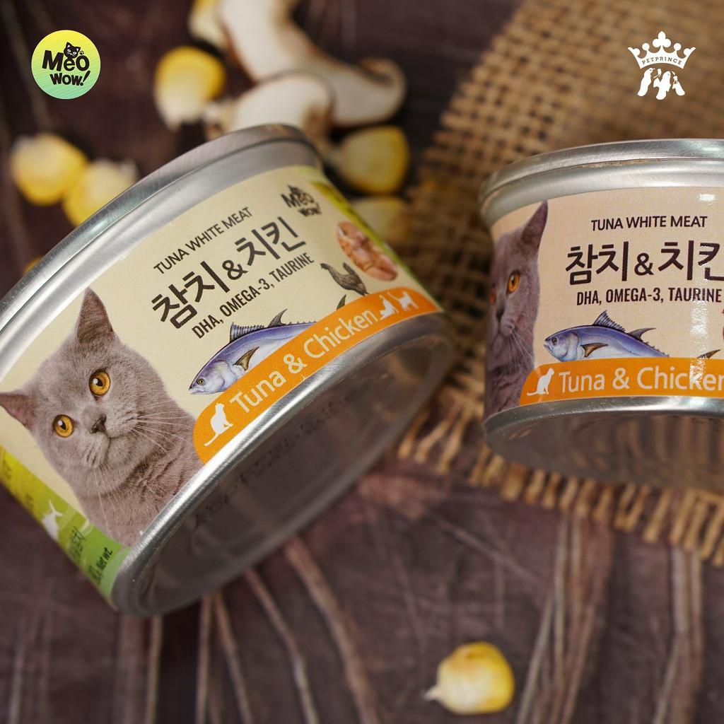 pate súp cá ngừ phối với nhiều vị khác Meowow Hàn Quốc 80gr dành cho mèo