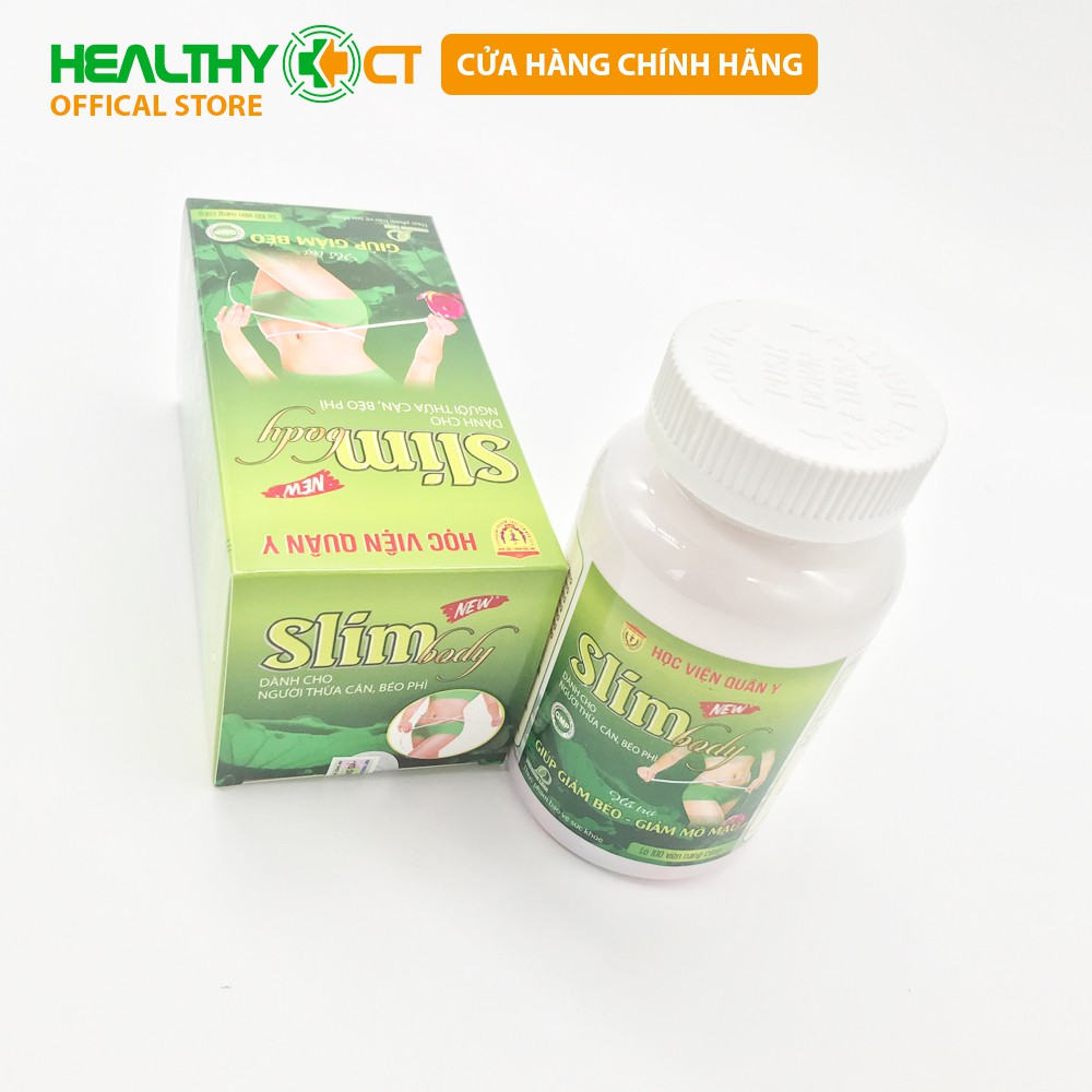 Viên Uống Slim Body New Học Viện Quân Y Hỗ Trợ Giảm Cân Hộp 100 Viên (Mua 2 Tặng 1 Trà Slimutea)