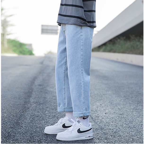 Quần Jean Baggy Ống Suông Rộng nam nữ TR03 - Phong cách HÀN QUỐC - PATADOSHOP - FREESHIP