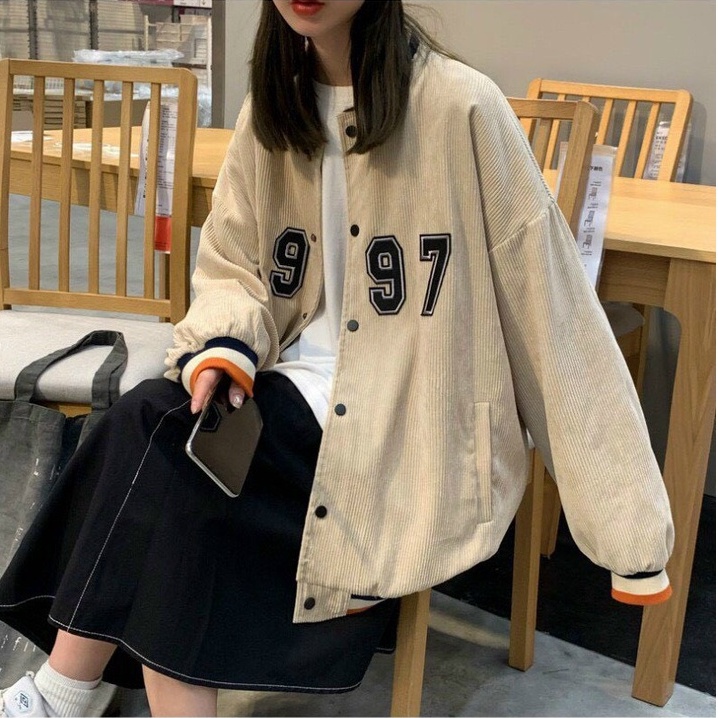 Áo khoác bomber varsity 1997 nhung tăm áo bóng chày bomber jacket - Fan Unisex