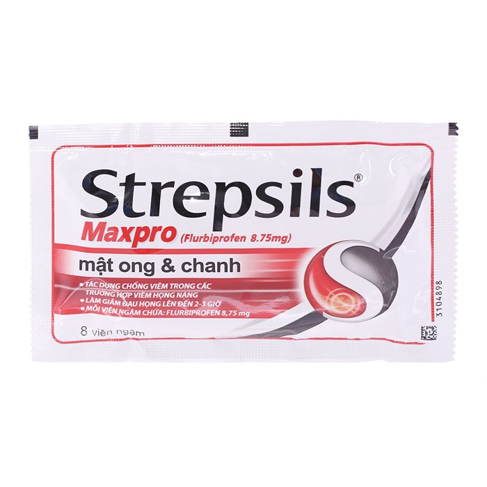 Viên ngậm Strepsils Maxpro mật ong chanh (hộp 16 viên)