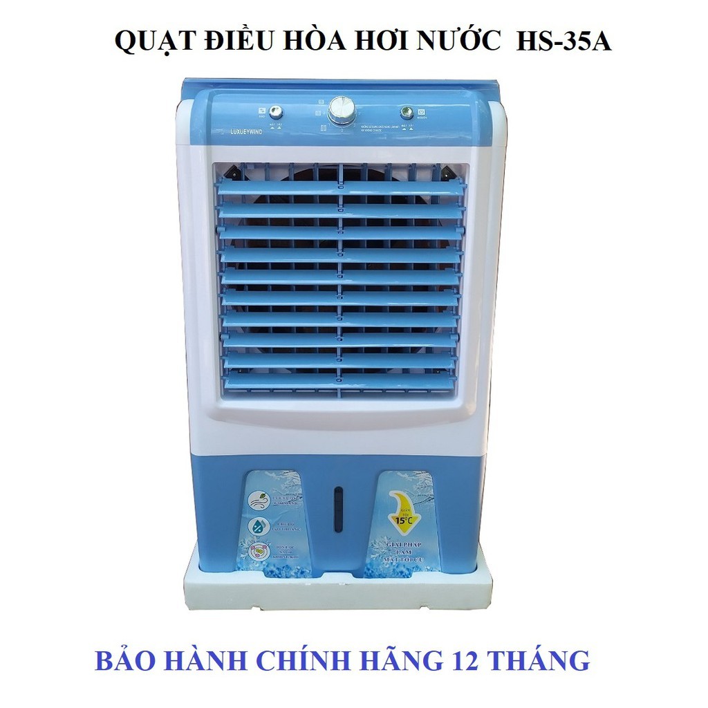 Quạt điều hòa hơi nước 35A có mặt kính cường lực công nghệ nhật bản