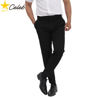 Quần Tây Nam Vải co giãn màu Đen Cao Cấp, From slimfit CELEB DQ04