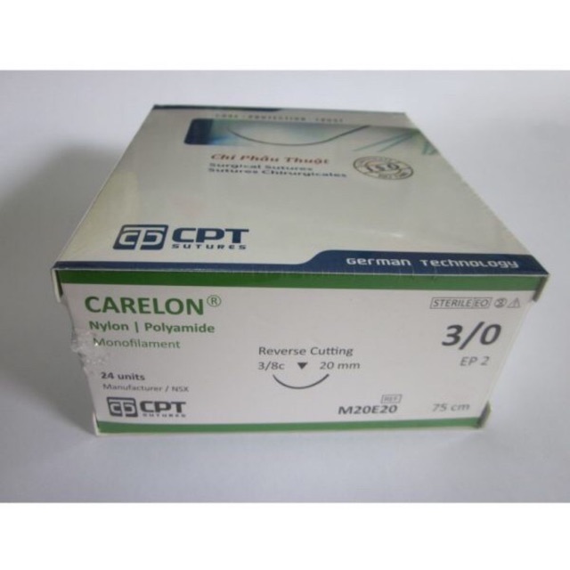 Chỉ Phẫu Thuật Nylon 3/0 ( 24 tép )