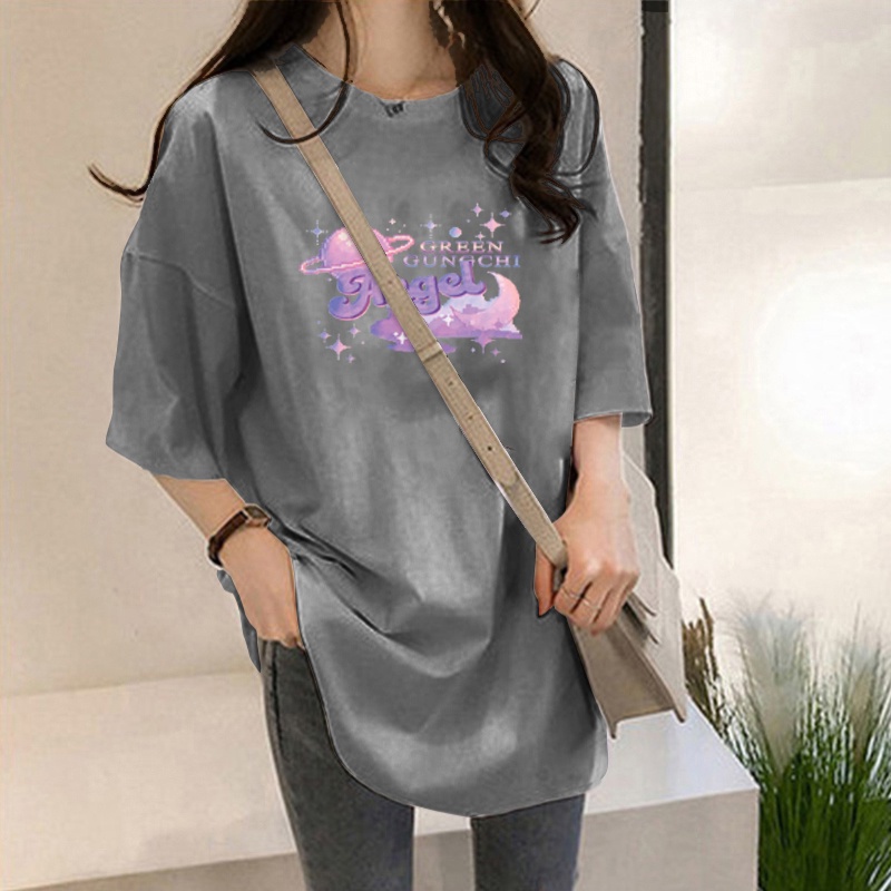 NRVP Áo thun form rộng thời trang hè phong cách Hàn Quốc 2021 trẻ trung cho nữ