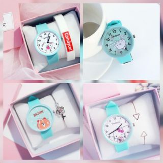 (Ko lắc- mặt ngẫu nhiên) Đồng hồ thời trang nữ dây cao su Candycat C0 NHIỀU MẶT CUTE