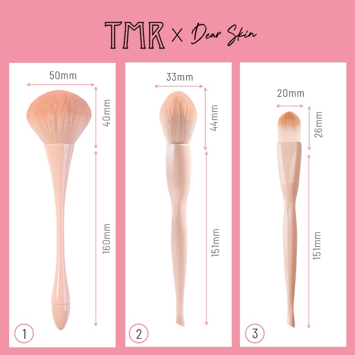 Cọ Phủ Phấn Peach Powder Brush TMR chính hãng, lông cọ mềm mượt cao cấp, tạo nét tự nhiên mỏng mịn khi dùng cọ