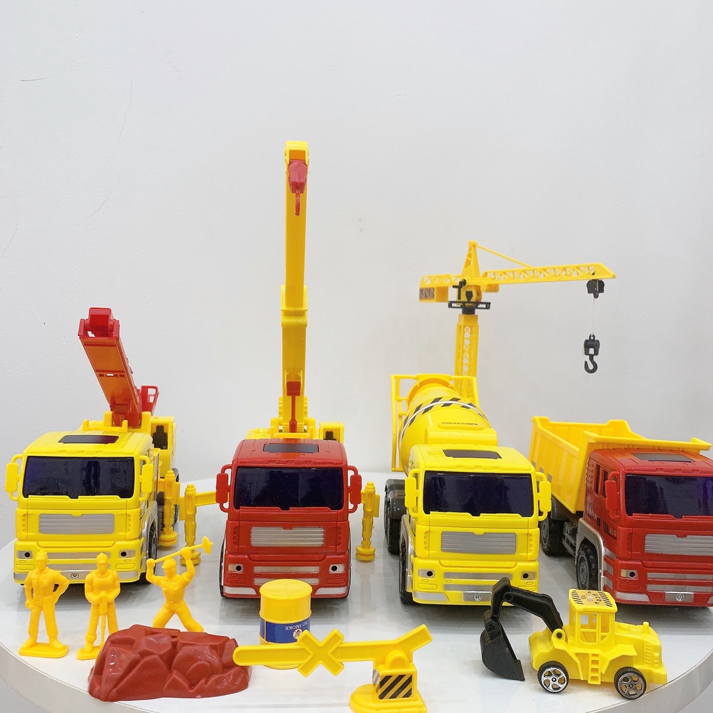 Đồ chơi ô tô cho bé, mô hình xe xây dựng cỡ lớn,xe chạy đà