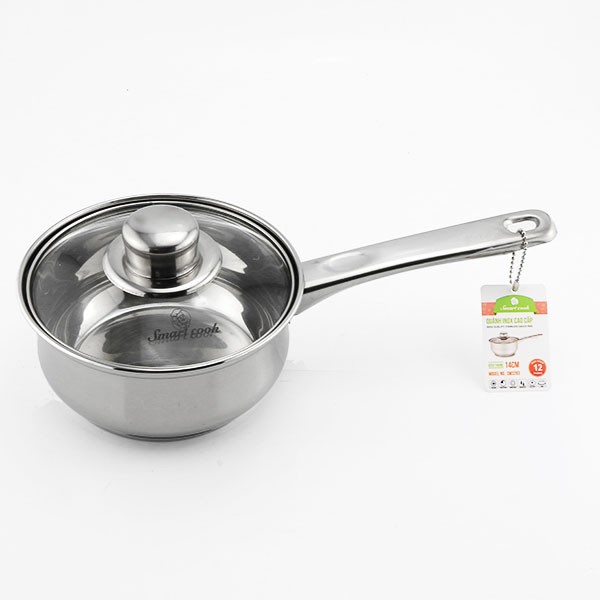 Quánh Inox đường kính 14cm Elmich Smartcook SM3283 vung kính - Hàng chính hãng, bảo hành 12 tháng