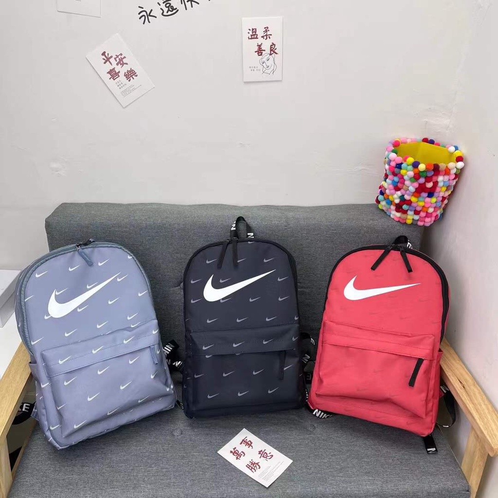 Nike Thư Biểu Mẫu In ấn Thời Trang đơn Giản Công Suất Lớn đa Chức Năng Thể Thao Ngoài Trời Và Giải Trí Không Thấm Nước Oxford Vải Unisex Ba Lô