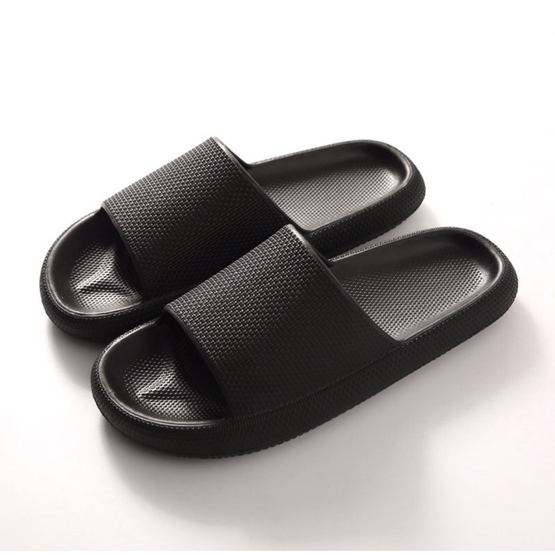 Dép quai ngang unisex, dép bánh mì độn đế 4 màu full size 36-39