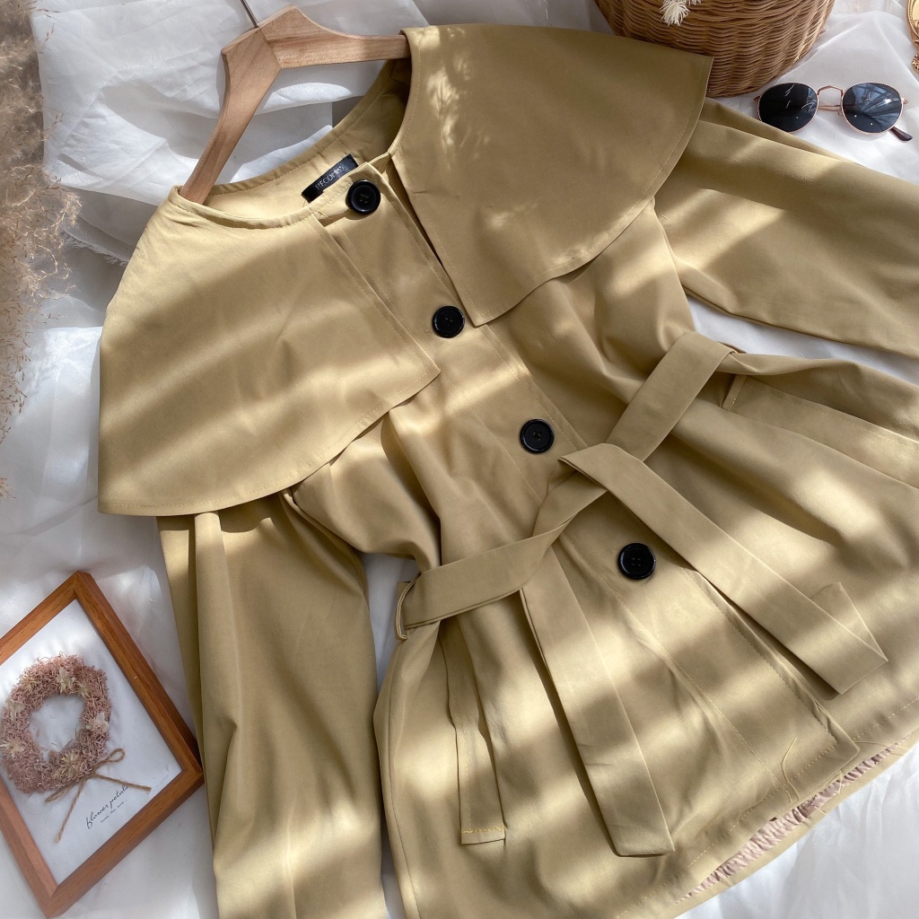 🌸ÁO KHOÁC KAKI CÚC ĐEN - CHẤT LIỆU CAO CẤP - MÀU NÂU NHẠT | BigBuy360 - bigbuy360.vn