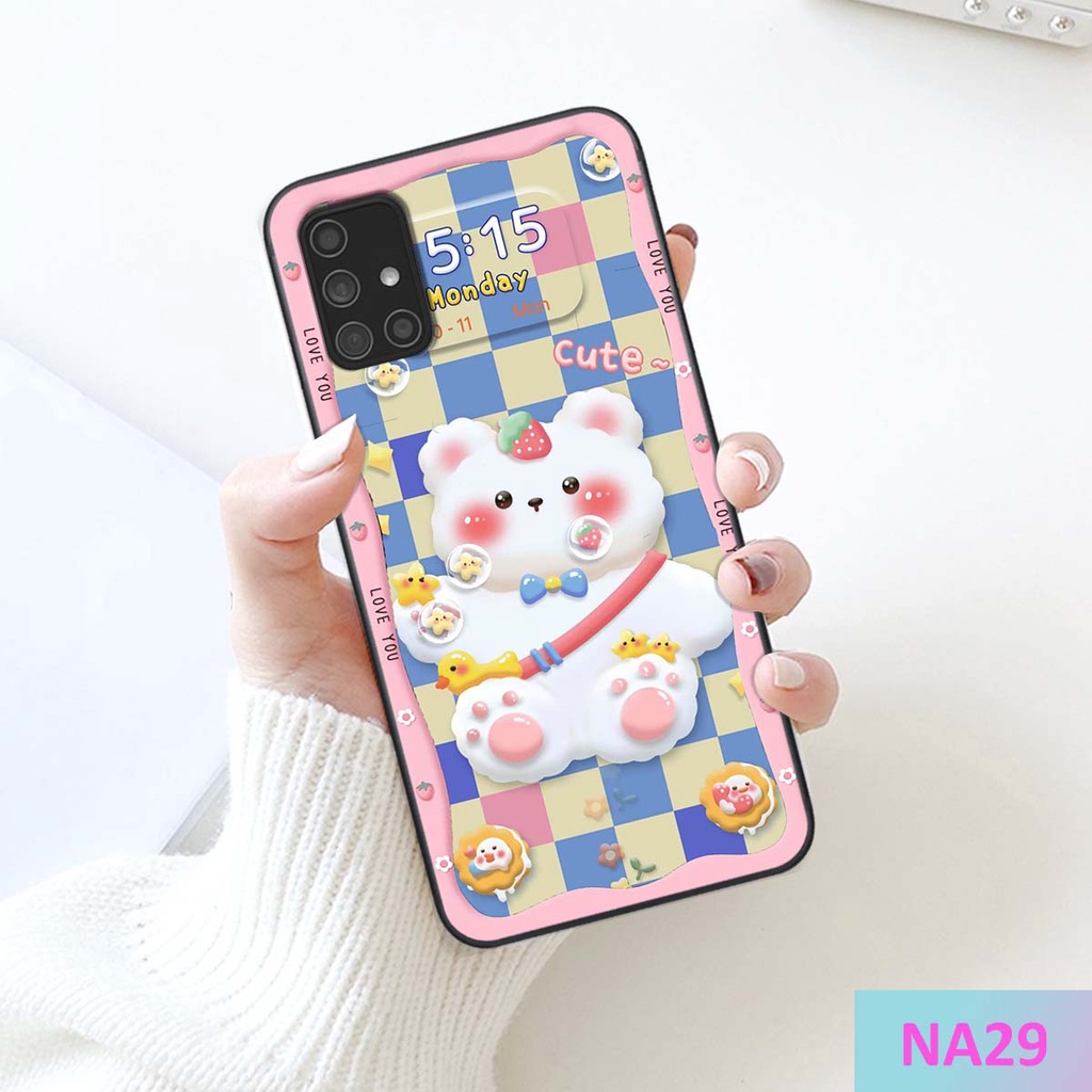 Ốp lưng Samsung A31 / A51 / A71 in hình gấu cute,bò sữa 3D cute dễ thương bảo vệ điện thoại.