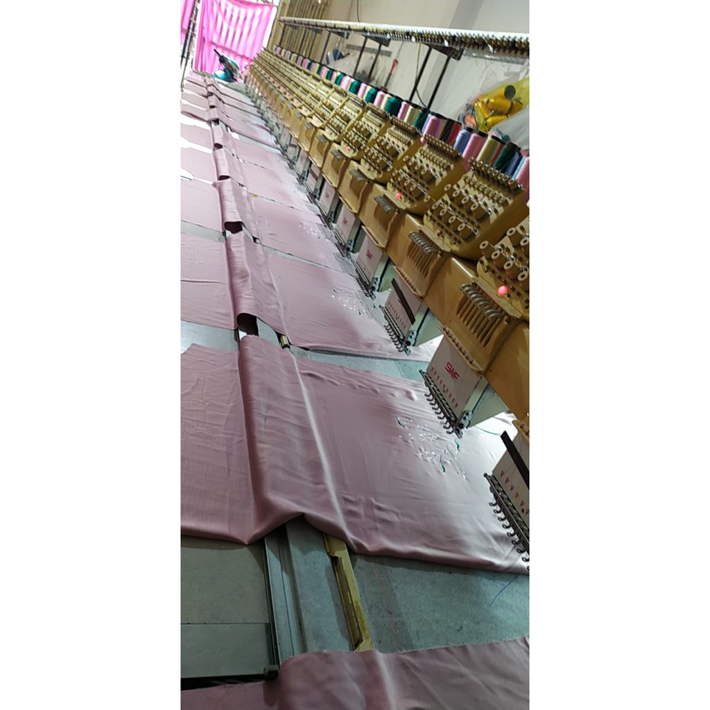 Váy Đầm Thêu Hoa Cúc Dáng Suông - Vải Lụa Gân Pháp Không Co Giãn - Size 50kg - 92kg | BigBuy360 - bigbuy360.vn