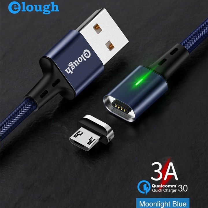 Cáp Sạc, Truyền Dữ Liệu SYNC Hít Nam Châm Elough Estar MicroUSB Hỗ Trợ Sạc Nhanh QC 3.0 Chính Hãng