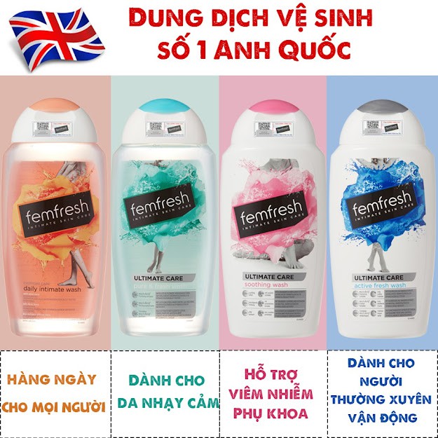 Dung Dịch Vệ Sinh Phụ Nữ Cao Cấp Femfresh Intimate Skin Care 250ml