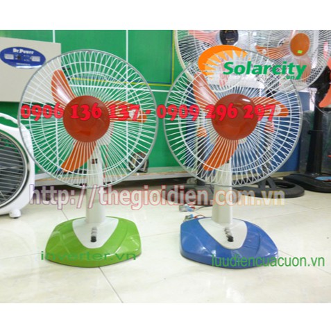 Quạt bàn kẹp bình 12V