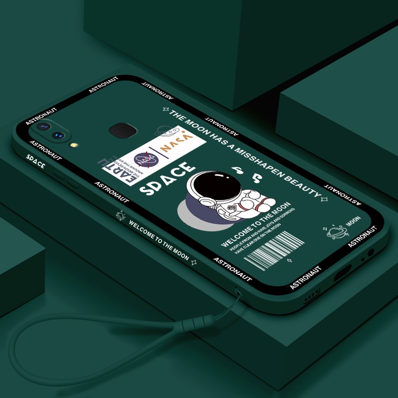 Ốp Điện Thoại Silicon Mềm Chống Dấu Vân Tay Hình Phi Hành Gia Cho VIVO Y71 Y76 Y81 Y81i Y81s Y83 Y85 Y85A Y91 Y91i Y93 Y95