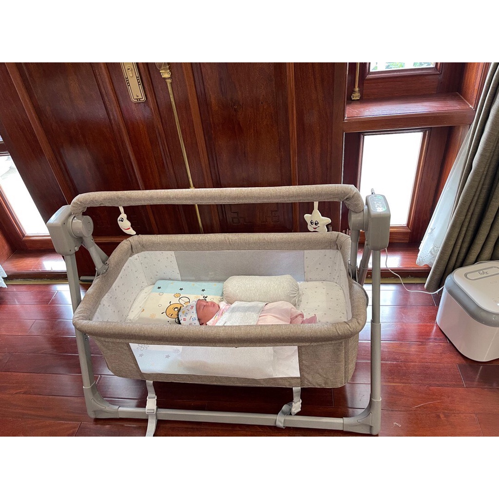 | 2023 |Nôi đưa tự động,võng điện điều khiển từ xa,nôi lắc lư điện kích thước 106x62x80cm kết nối bluetooth Happy home