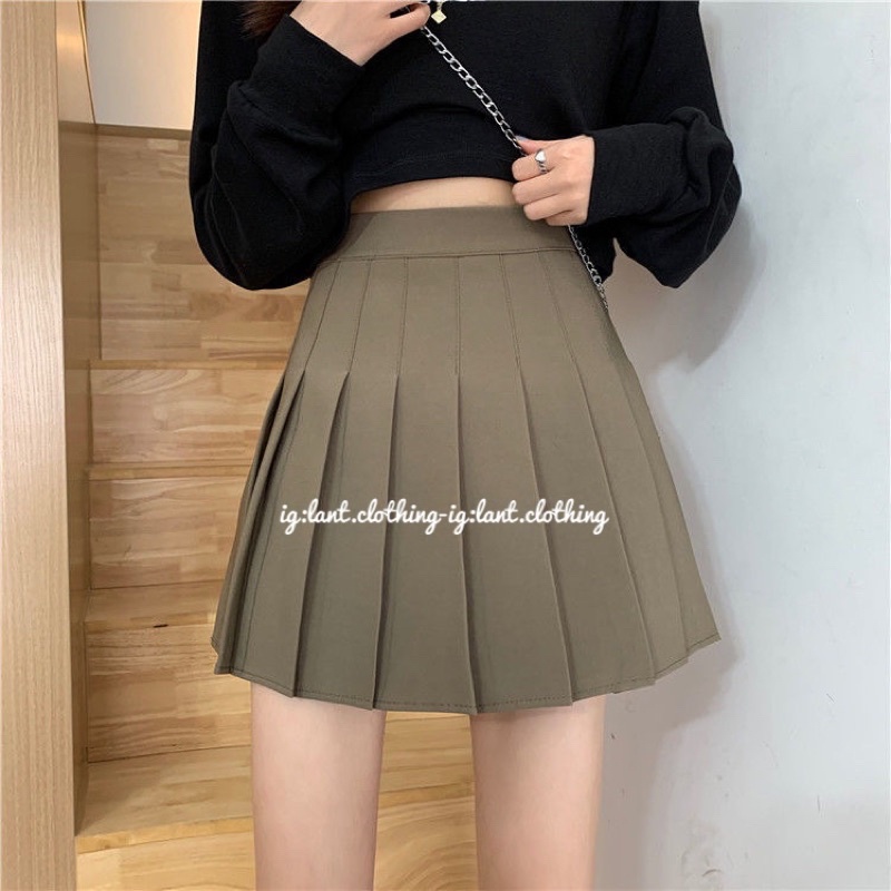 Chân váy xếp li ngắn ulzzang