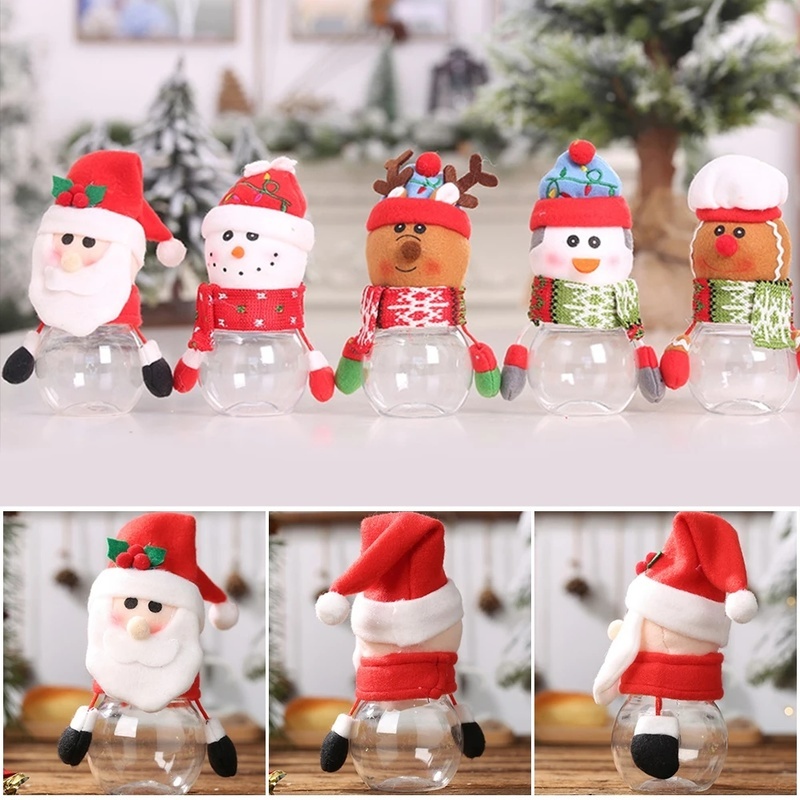 Hũ Đựng Kẹo Trong Suốt Hình Ông Già Noel Dễ Thương