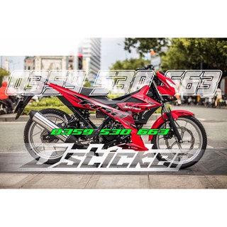 Tem Satria đỏ mẫu mới nhất 2020 - Rời không bay màu