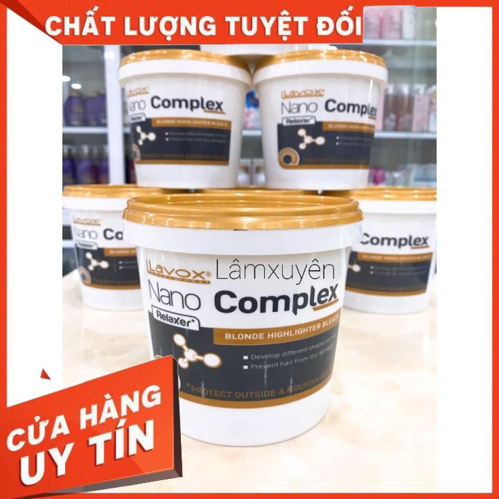 BỘT TẨY TÓC LAVOX NANO COMPLEX CAO CẤP 500G FREESHIP bột mịn không rát da đầu ít khô sáng đều màu giúp tóc dai và khỏe