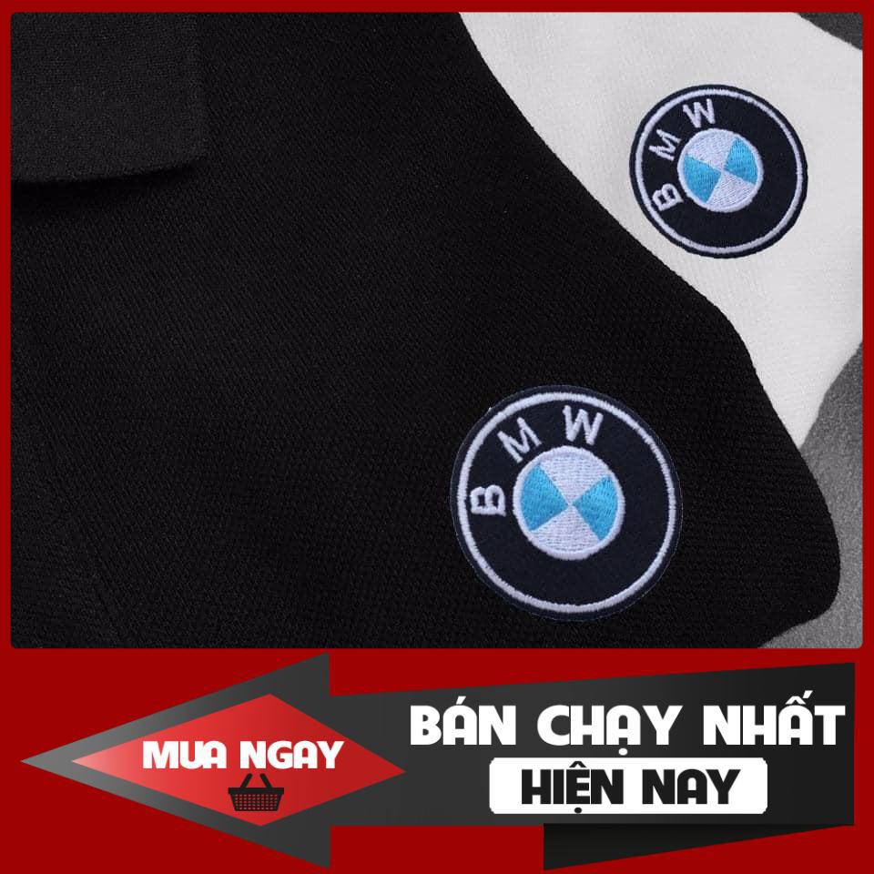 [BIG SALE] Áo Phông Polo Nam 2020 Họa tiết thêu BMW 2 màu đen trắng