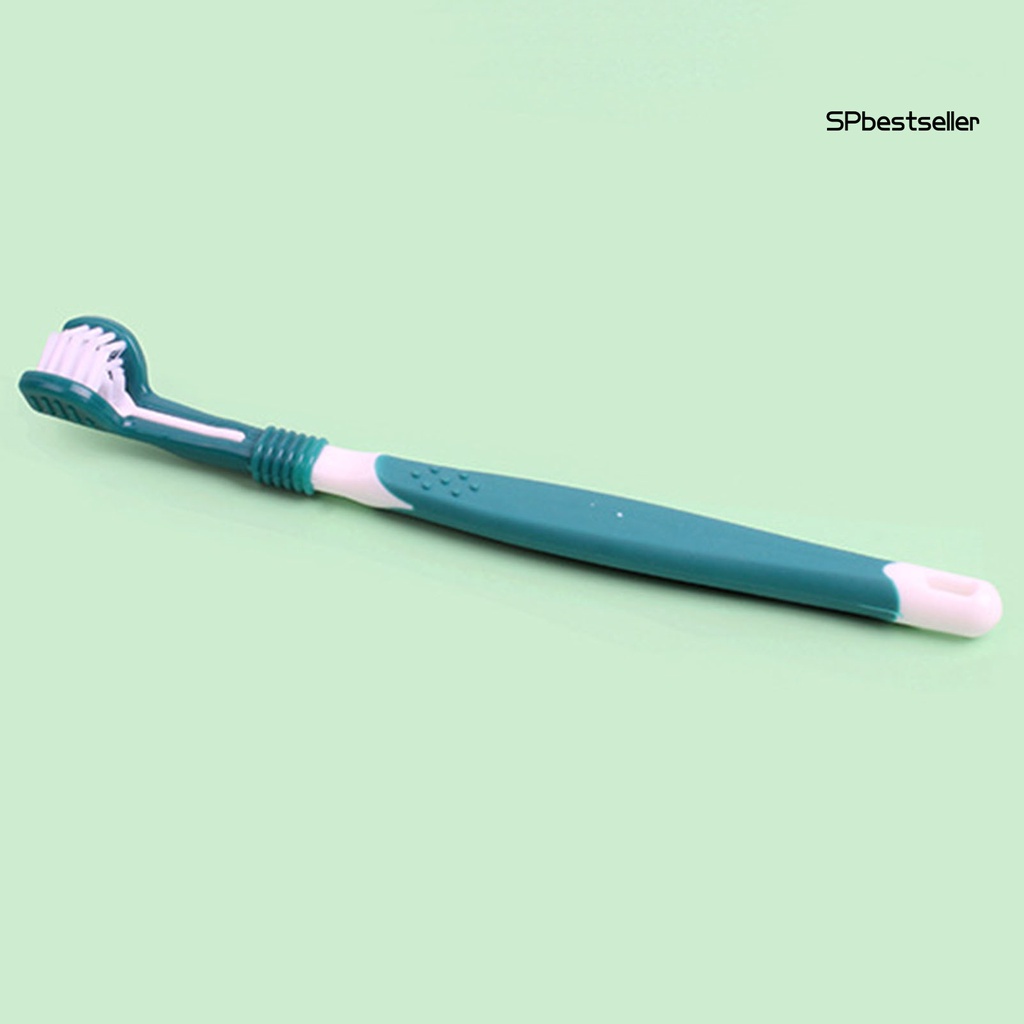 [Hàng mới về] Bàn chải đánh răng ba mặt bằng nhựa mềm dành cho thú cưng