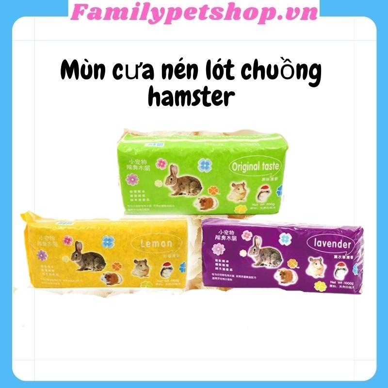 Mùn cưa nén thơm lót chuồng hamster 1000g-familypetshop.vn em