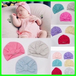 Mũ turban, mũ băng đô cotton kèm nơ dễ thương cho bé gái, nhiều màu lựa chọn - MU10