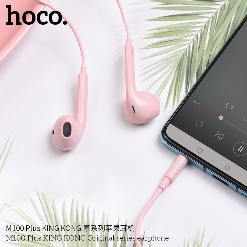 ⚡Mới⚡TAI NGHE ÂM THANH HAY HOCO M55/M100 Plus NHÉT TAI DÂY CÓ MIC JACK 3.5mm cho Điện Thoại IPhone Android