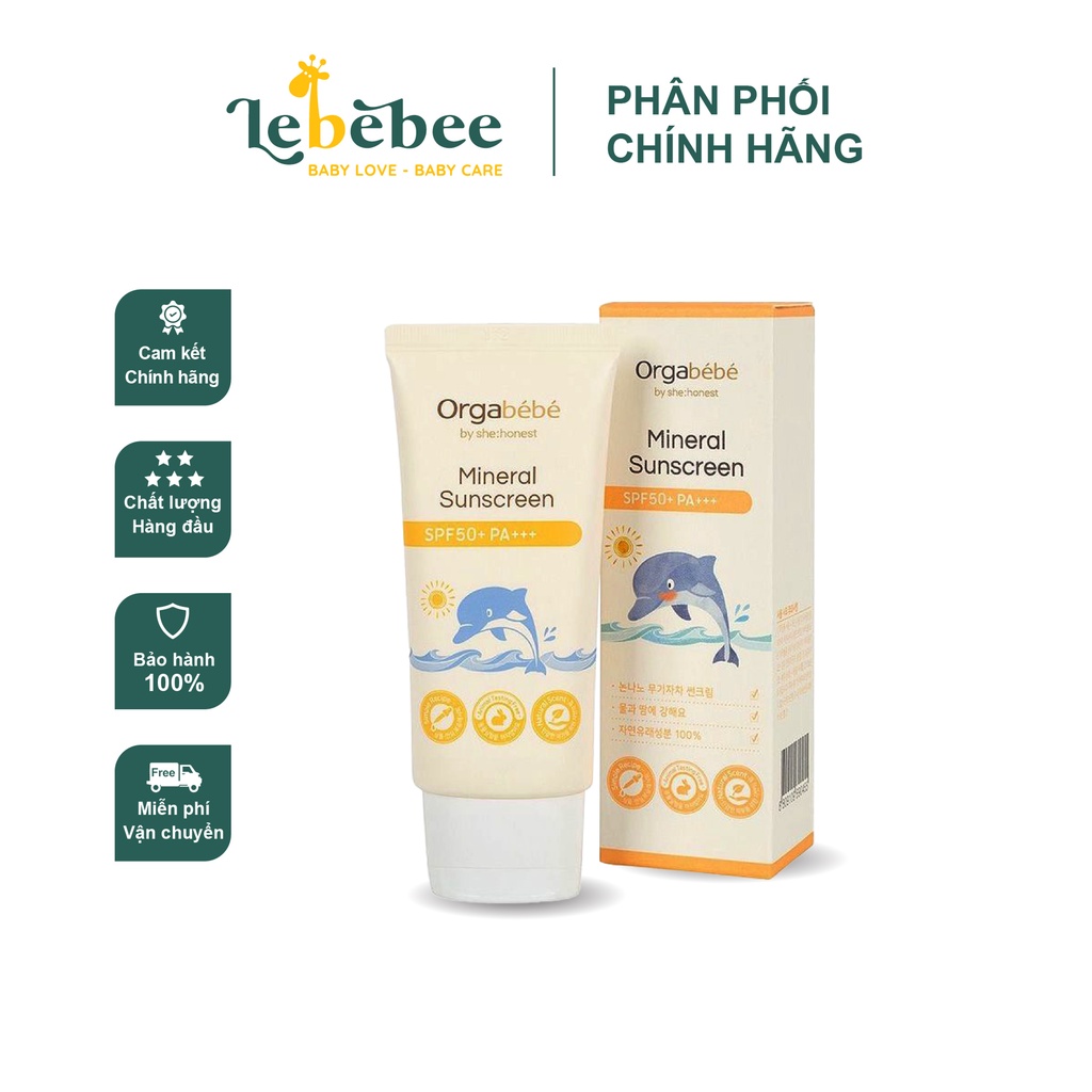 Kem chống nắng hữu cơ Orgabebe SPF 50PA+++ - Nội địa Hàn