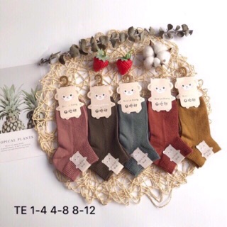 Combo 5 đôi tất cổ ngắn cho bé 1-12 tuổi