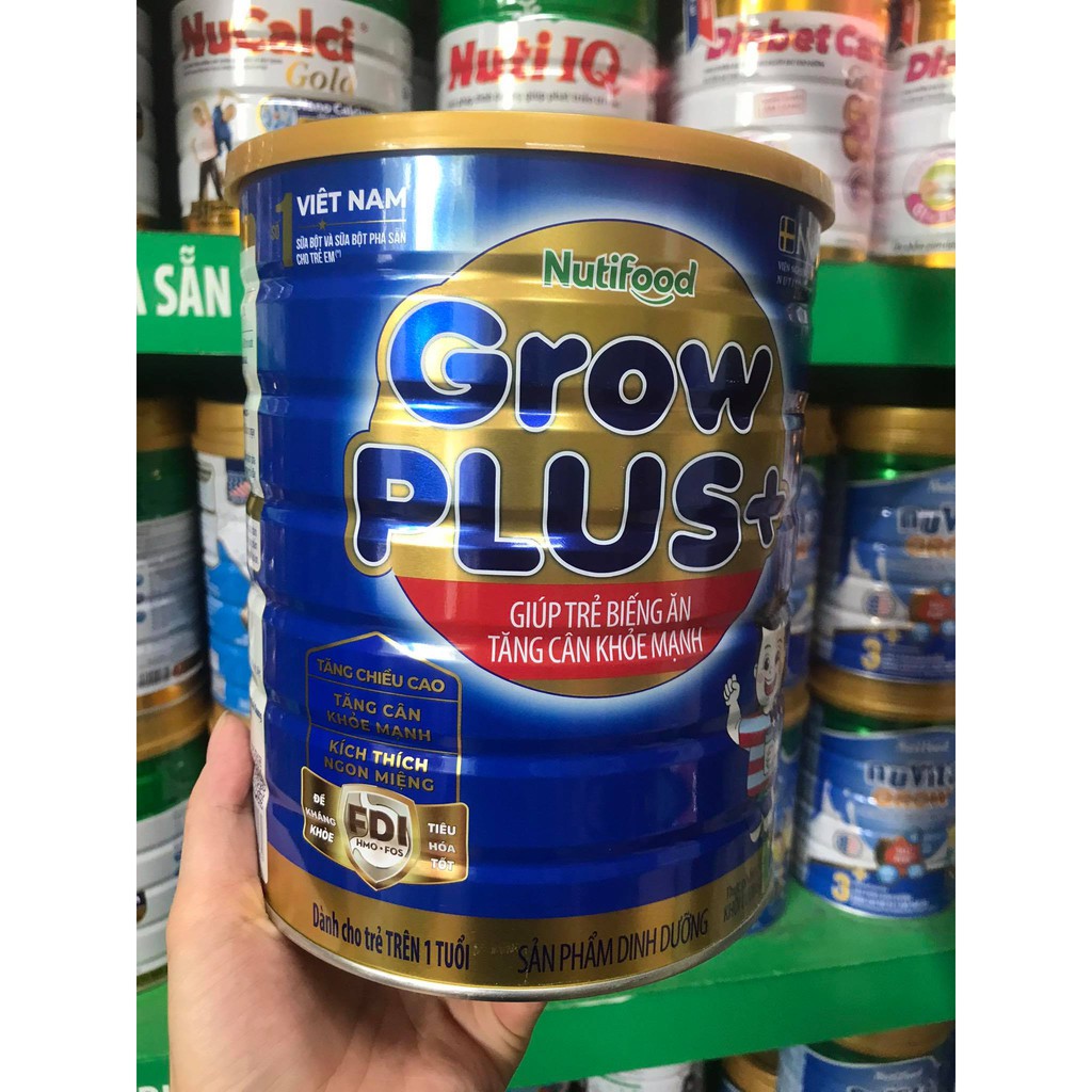 Sữa bột nuti grow plus xanh 1,5kg FDI mẫu mới