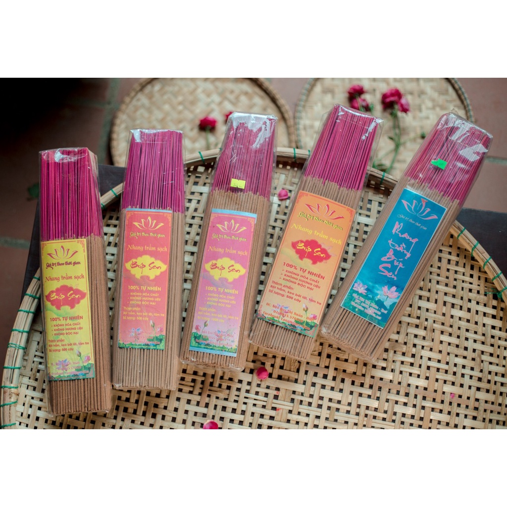 Nhang Trầm thơm cao cấp Búp Sen 38cm 700gam - Trầm hương sạch tự nhiên