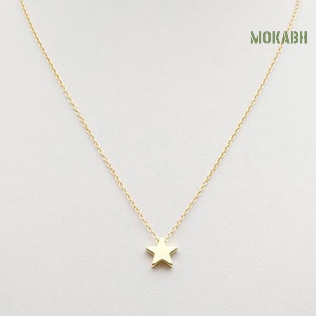 Vòng cổ Hình Ngôi Sao Năm Cánh Đơn Giản Chống Rỉ Sét Cho Nữ