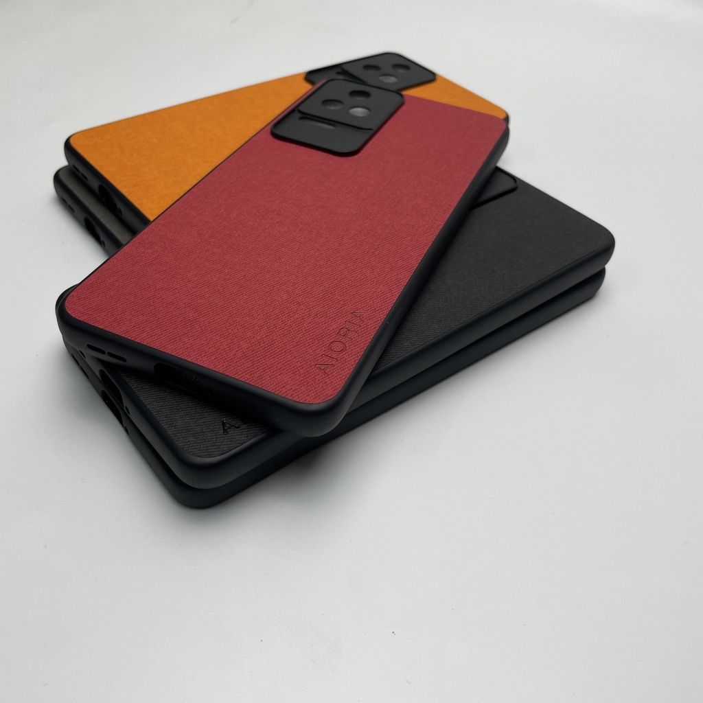 Ốp lưng AIORIA Xiaomi Redmi K40S / K50 / K50 Gaming / Poco F4 / F4 GT , Viền cao su lưng giả vải cực đẹp