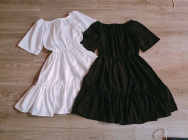 váy trắng trễ vai(hàng có sẵn) | BigBuy360 - bigbuy360.vn