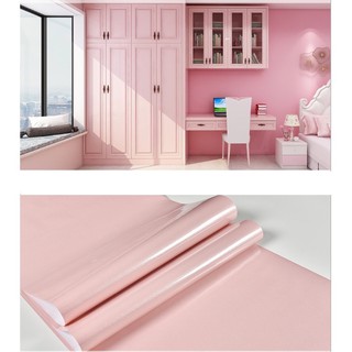 1m x 60cm decal giấy dán tường - dán bóng màu hồng