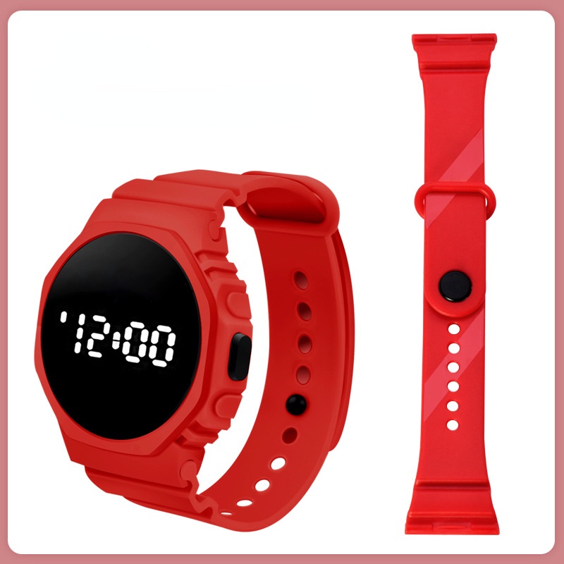 Đồng Hồ LED Điện Tử Dây Silicone Thời Trang Cho Nữ