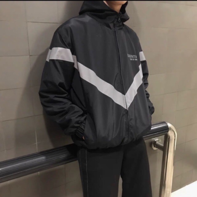 -HÀNG NHẬP KHẨU Áo Khoác Dài Tay Nam Nữ ESSENTIALS FEAR OF GOD Phản Quang Dù 2 Lớp Form Rộng Unisex Thời Trang Casual St