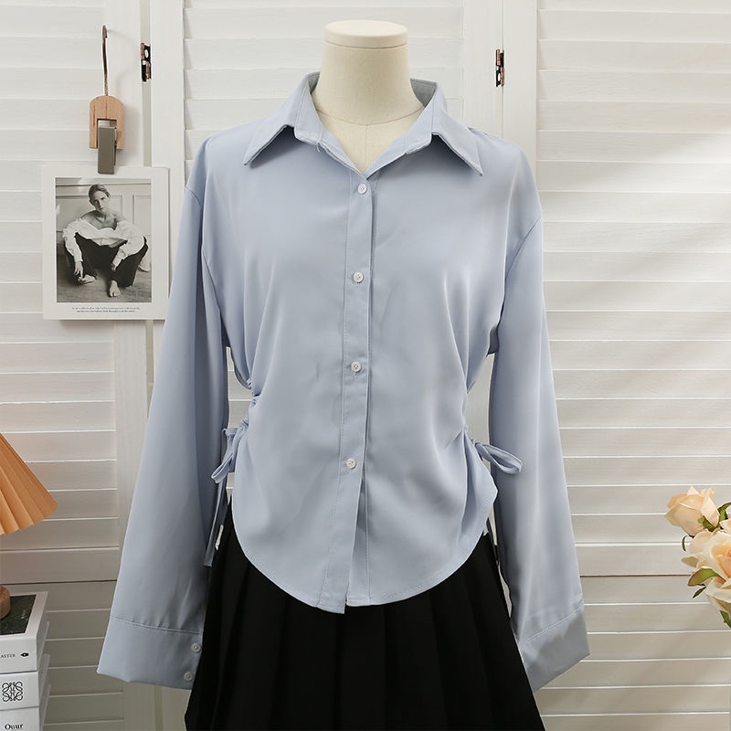 Áo sơ mi BH tay dài dáng rộng phong cách thời trang Hàn Quốc