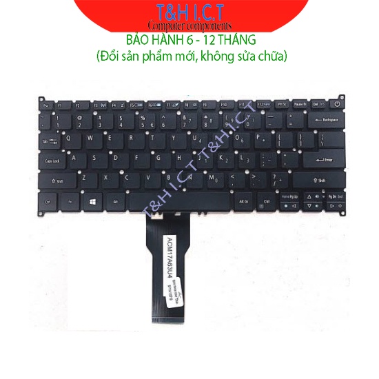 Bàn phím laptop Acer Swift SF114-31, SF114-32, SF314-54, SP513 – SF114 (CÁP THẲNG)  - BH12T