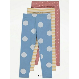 Set 3 legging chất cotton cho bé gái G.eorge UK A.uth size 12/18m đến 2/3y