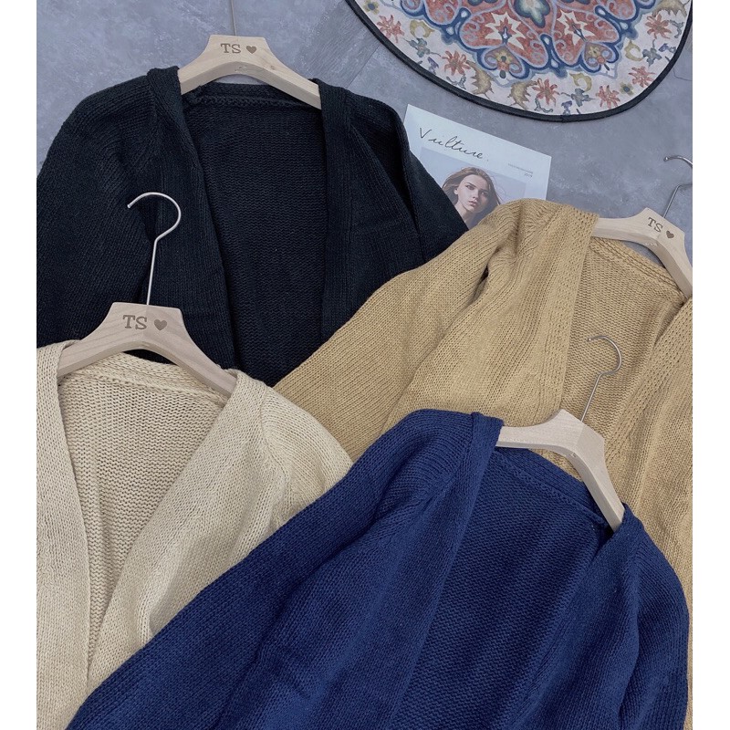 ÁO KHOÁC CARDIGAN LEN THỪNG QUẢNG CHÂU KHÔNG CÚC NỮ | BigBuy360 - bigbuy360.vn
