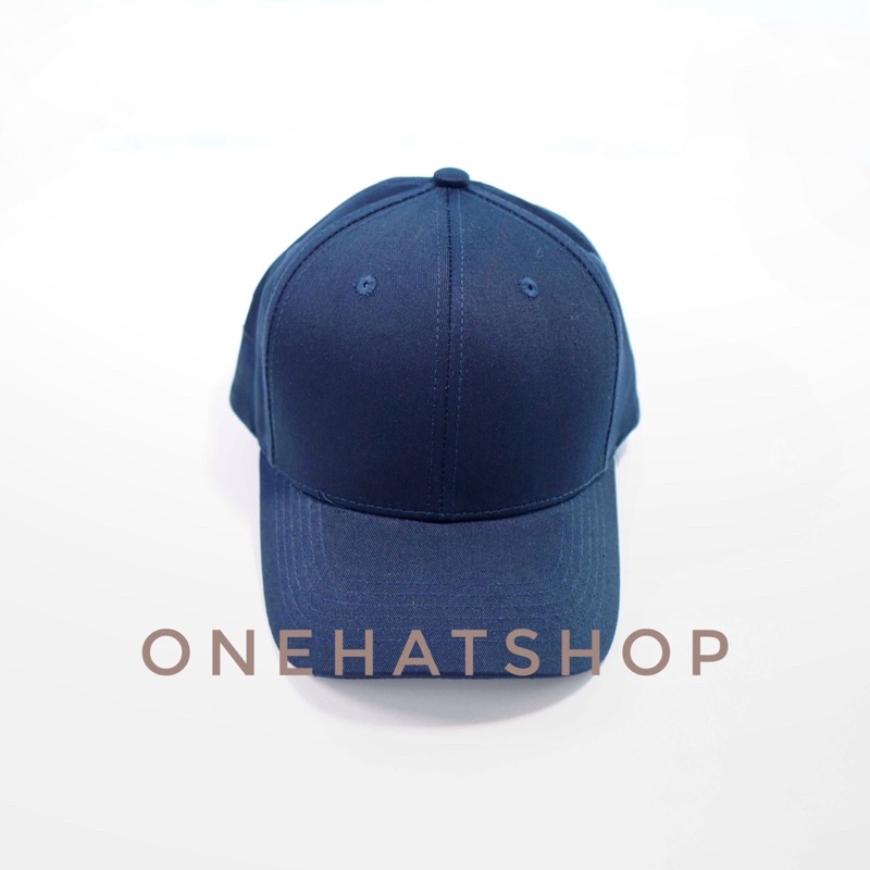 Nón lưỡi trai trơn Xanh Navy- Vành cong không bị bè- fom cứng đẹp- brand Onehatshop-Made in VietNam
