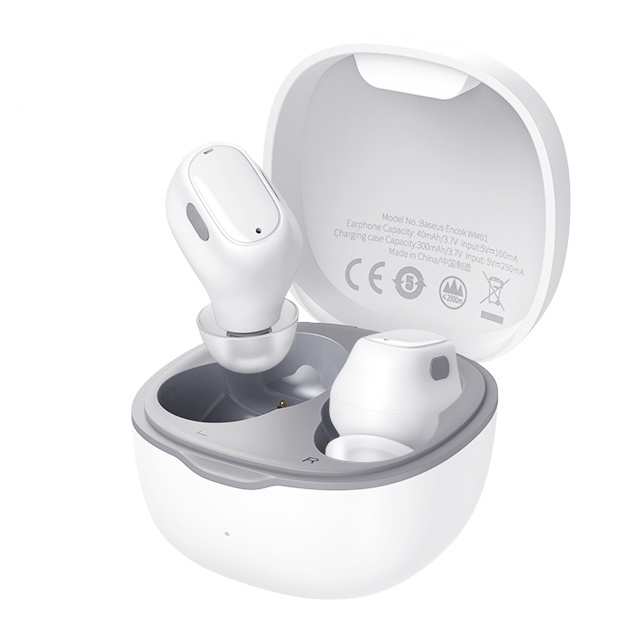 Tai nghe Bluetooth Baseus Encok True Wireless Earphones WM01 TWS, Bluetooth 5.0 - Hàng Chính Hãng